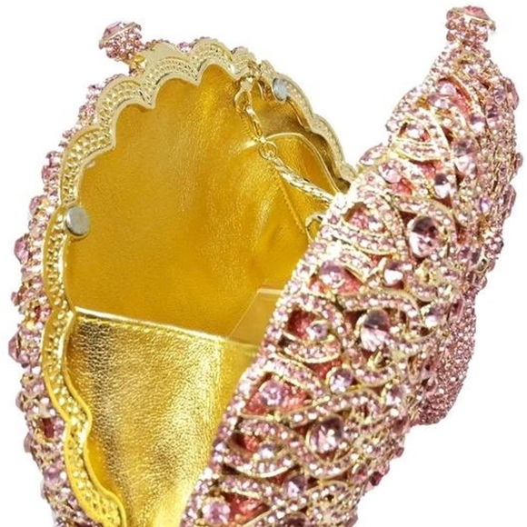 Crystal Peacock Rhinestone Clutch Evening Bag - Picture 7 of 16